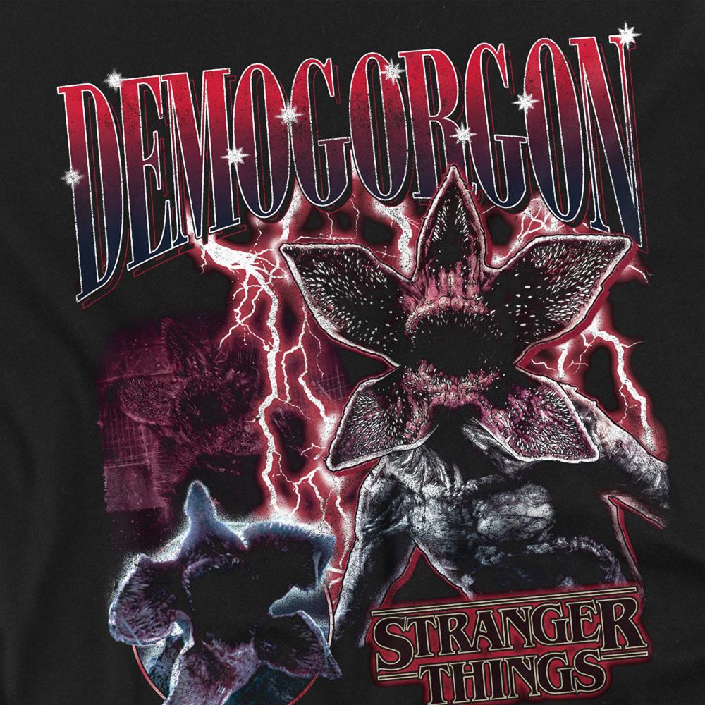 Black - Back - Stranger Things Unisex Adult Demogorgon Homage Long-Sleeved T-Shirt