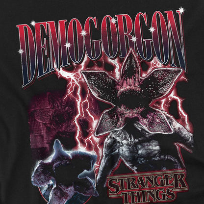 Black - Back - Stranger Things Unisex Adult Demogorgon Homage Long-Sleeved T-Shirt