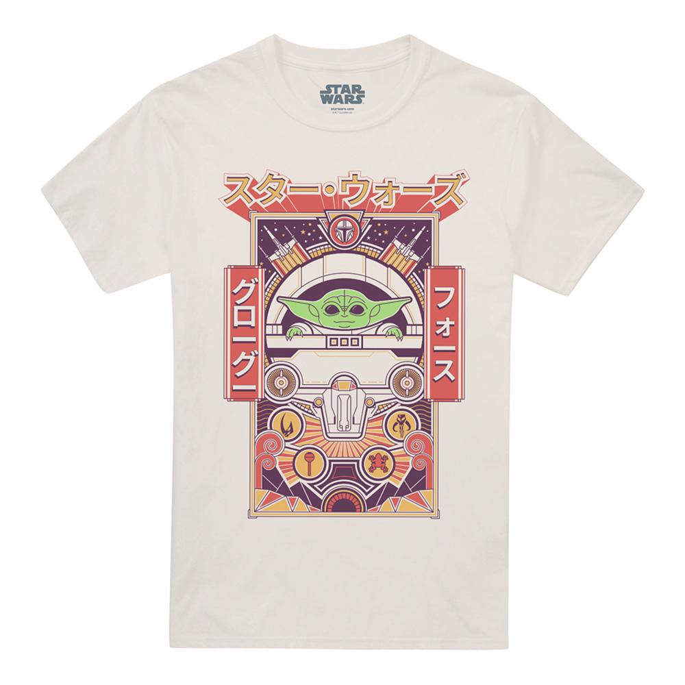 Natural - Front - Star Wars: The Mandalorian Unisex Adult The Force Japan Grogu T-Shirt