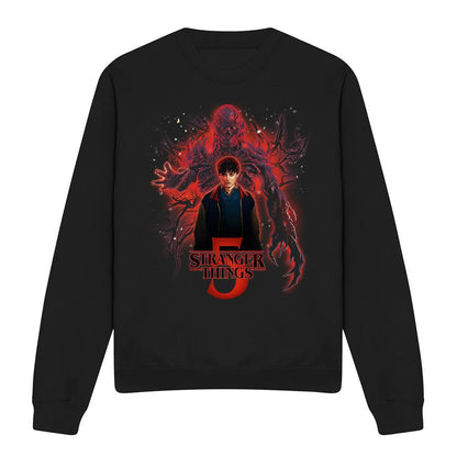 Black - Front - Stranger Things 5 Unisex Adult Sorcerer Will Versus Vecna Poster Sweatshirt
