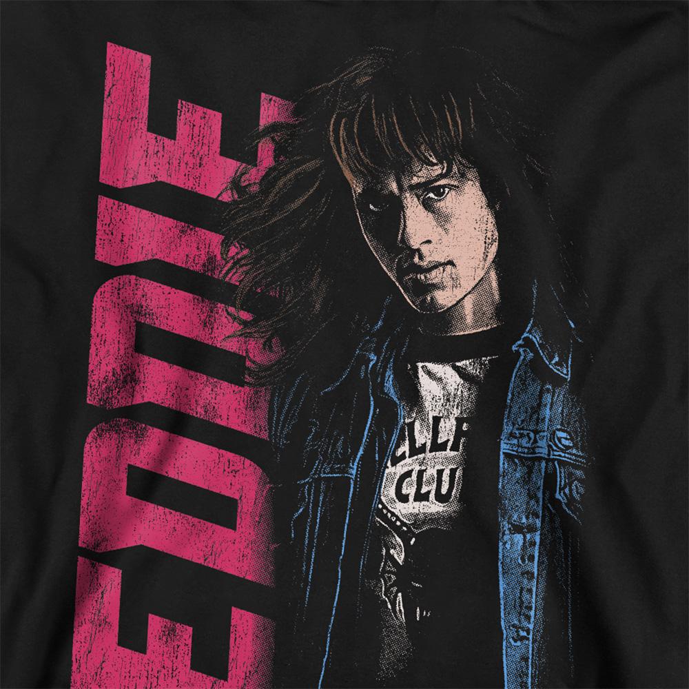 Black - Side - Stranger Things Unisex Adult Eddie Neo Homage Sweatshirt