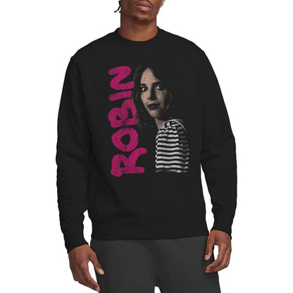 Black - Back - Stranger Things Unisex Adult Robin Neo Homage Sweatshirt