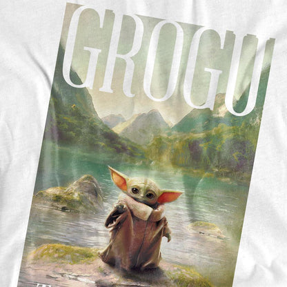 White - Side - Star Wars: The Book Of Boba Fett Unisex Adult The Child Grogu Poster T-Shirt