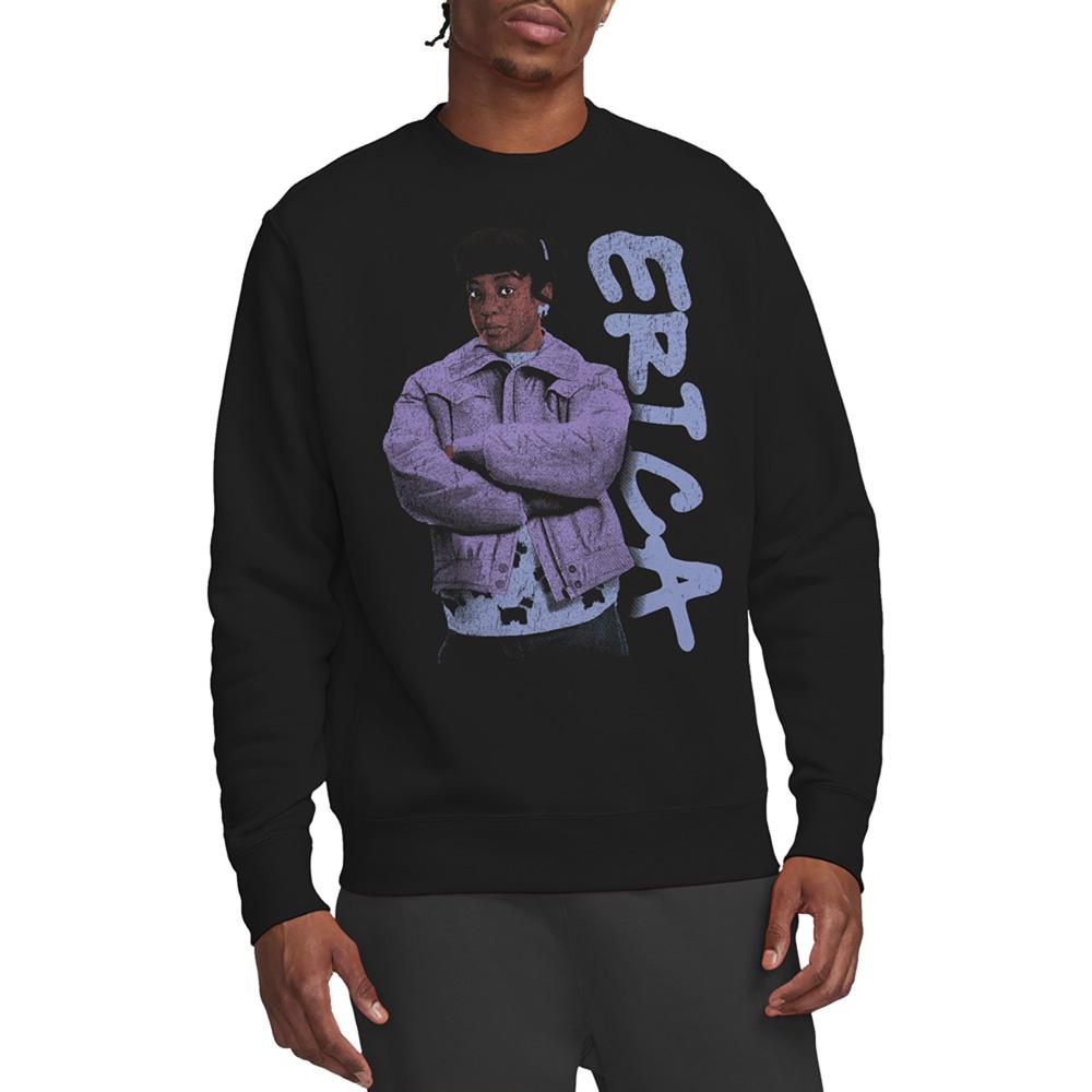 Black - Back - Stranger Things Unisex Adult Erica Neo Homage Sweatshirt