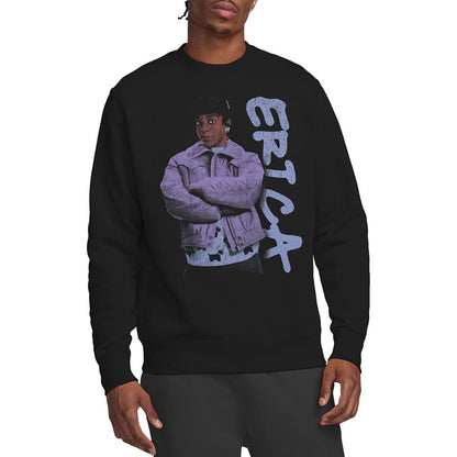 Black - Back - Stranger Things Unisex Adult Erica Neo Homage Sweatshirt