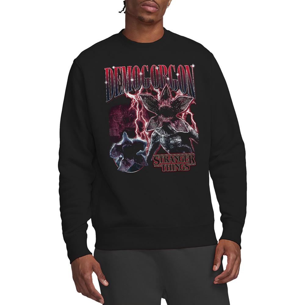 Black - Back - Stranger Things Unisex Adult Demogorgon Homage Sweatshirt