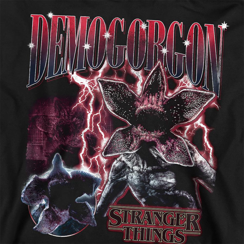 Black - Side - Stranger Things Unisex Adult Demogorgon Homage Sweatshirt