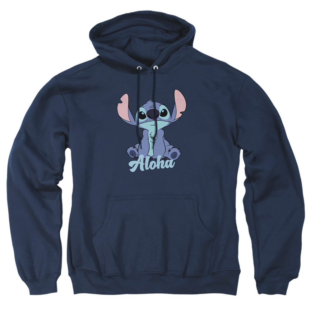 Navy - Front - Lilo & Stitch Mens Aloha Hoodie