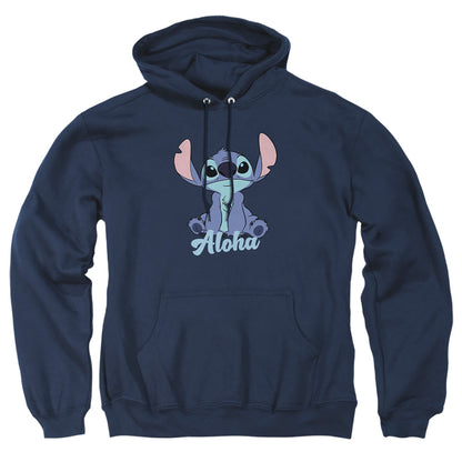 Navy - Front - Lilo & Stitch Mens Aloha Hoodie