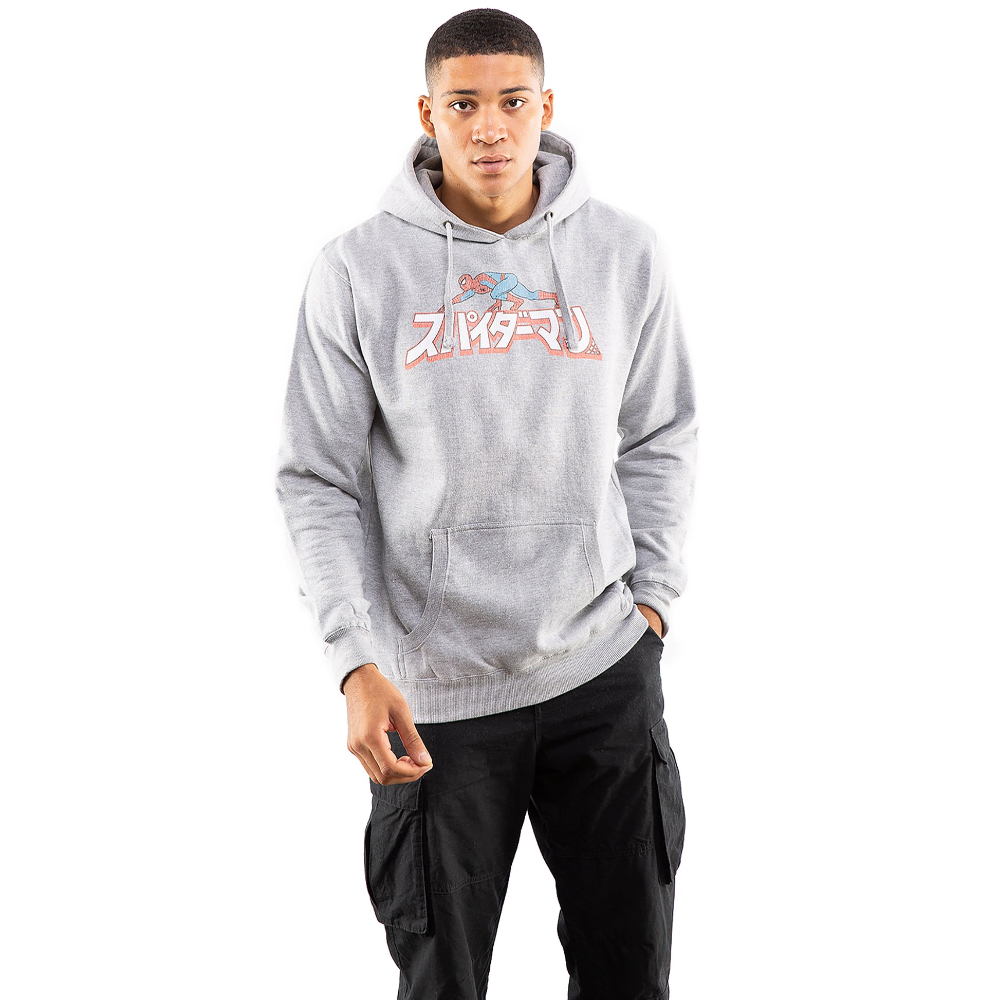 Sports Grey - Lifestyle - Spider-Man Mens Crawl Japanese Hoodie