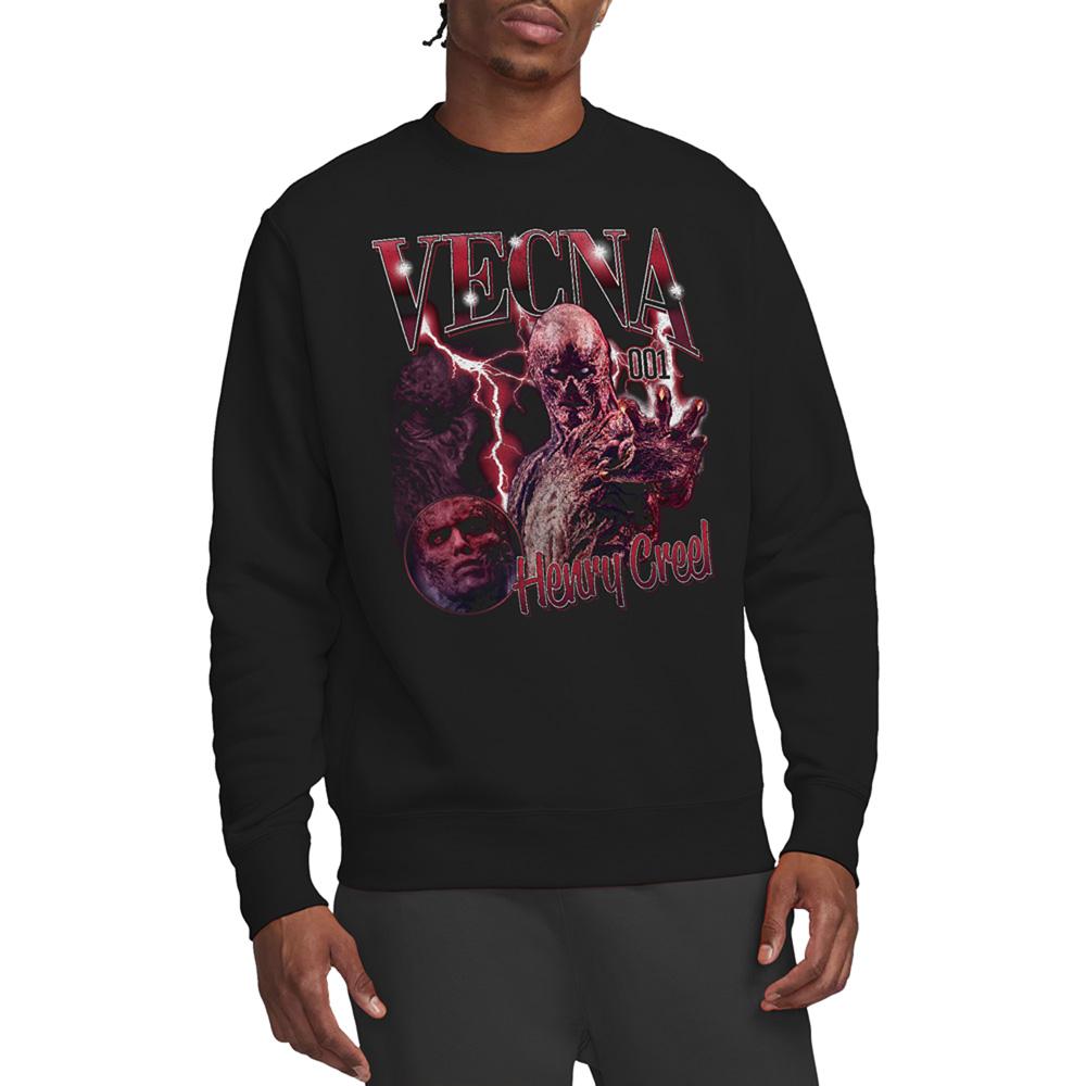 Black - Back - Stranger Things 4 Unisex Adult Creel Homage Vecna Sweatshirt