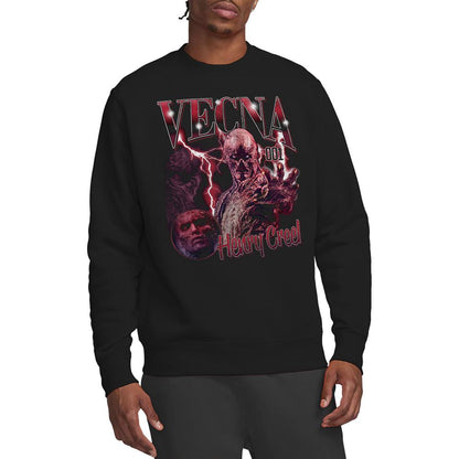 Black - Back - Stranger Things 4 Unisex Adult Creel Homage Vecna Sweatshirt