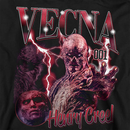 Black - Side - Stranger Things 4 Unisex Adult Creel Homage Vecna Sweatshirt