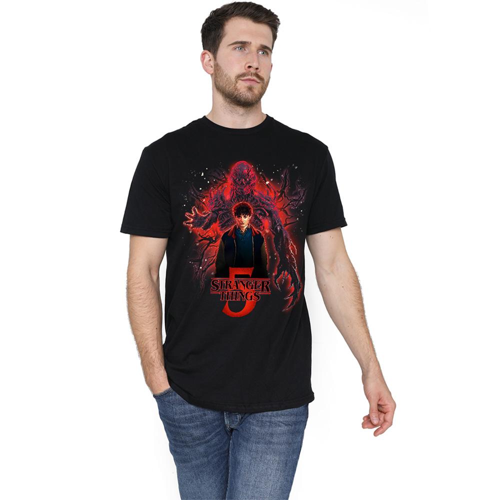 Black - Back - Stranger Things 5 Unisex Adult Sorcerer Will Versus Vecna Poster T-Shirt
