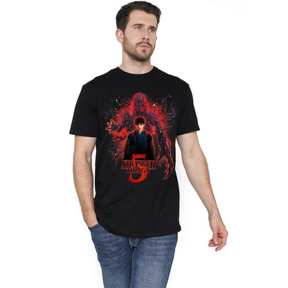 Black - Back - Stranger Things 5 Unisex Adult Sorcerer Will Versus Vecna Poster T-Shirt