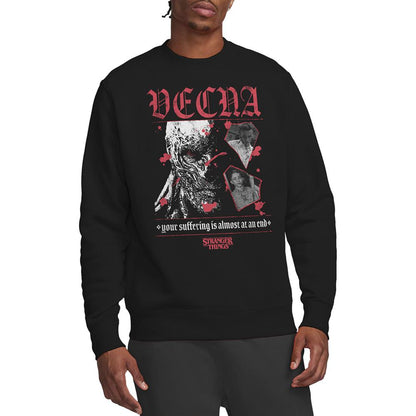 Black - Back - Stranger Things 4 Unisex Adult Suffering Vecna Sweatshirt