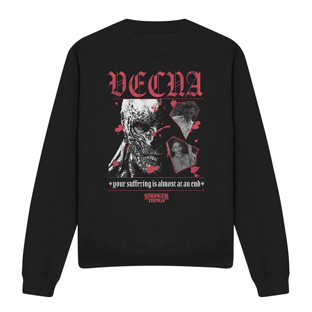 Black - Front - Stranger Things 4 Unisex Adult Suffering Vecna Sweatshirt
