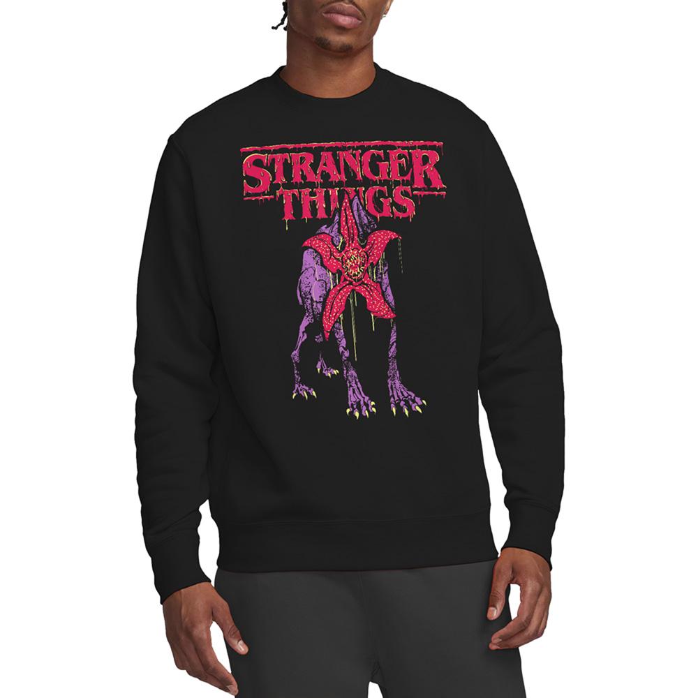 Black - Back - Stranger Things 5 Unisex Adult Demodog Drip Sweatshirt