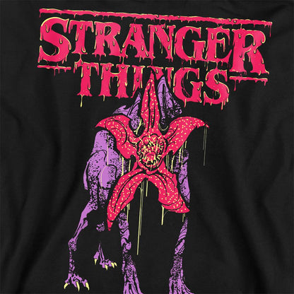 Black - Side - Stranger Things 5 Unisex Adult Demodog Drip Sweatshirt