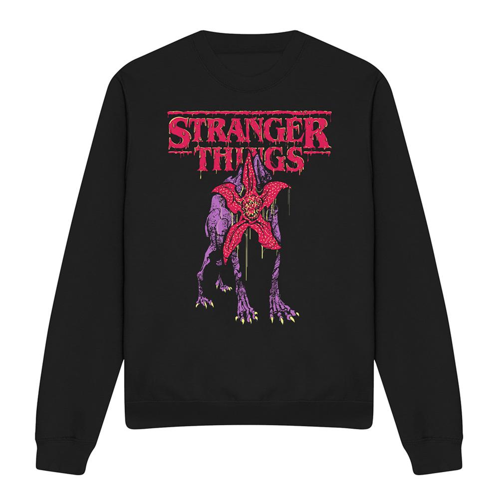 Black - Front - Stranger Things 5 Unisex Adult Demodog Drip Sweatshirt
