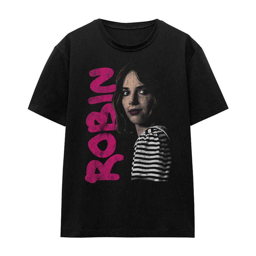 Black - Front - Stranger Things Womens-Ladies Robin Neo Homage T-Shirt