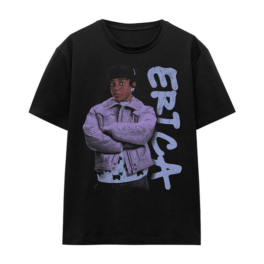 Black - Front - Stranger Things Womens-Ladies Erica Neo Homage T-Shirt