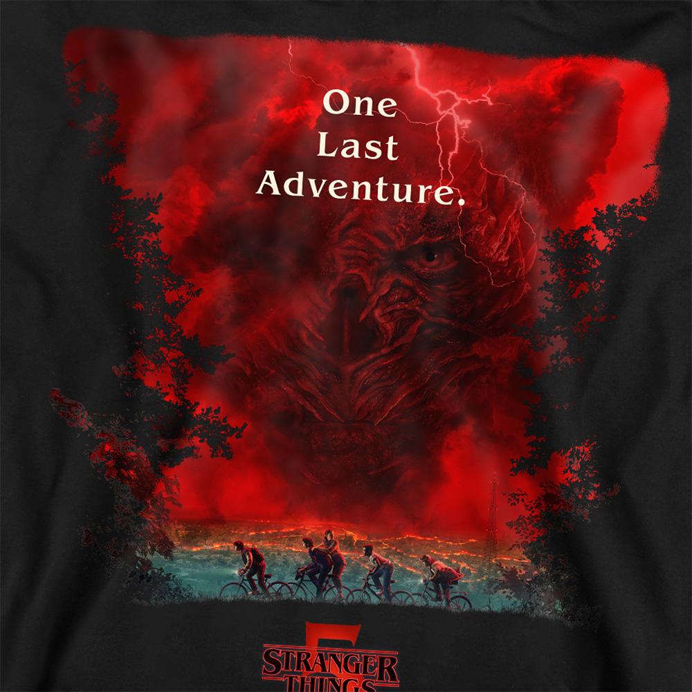 Black - Side - Stranger Things 5 Unisex Adult Vecna Clouds Poster Sweatshirt