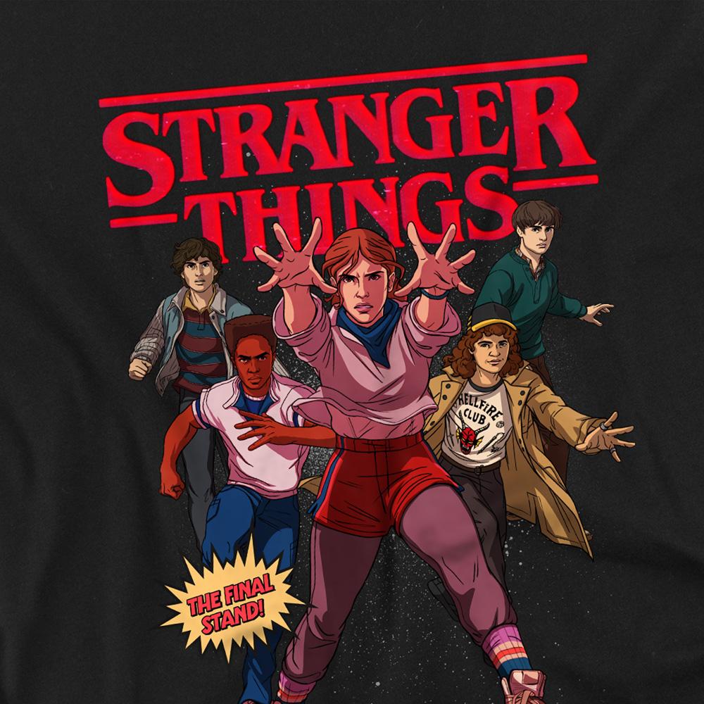 Black - Back - Stranger Things 5 Childrens-Kids The Final Stand Comic Sweatshirt