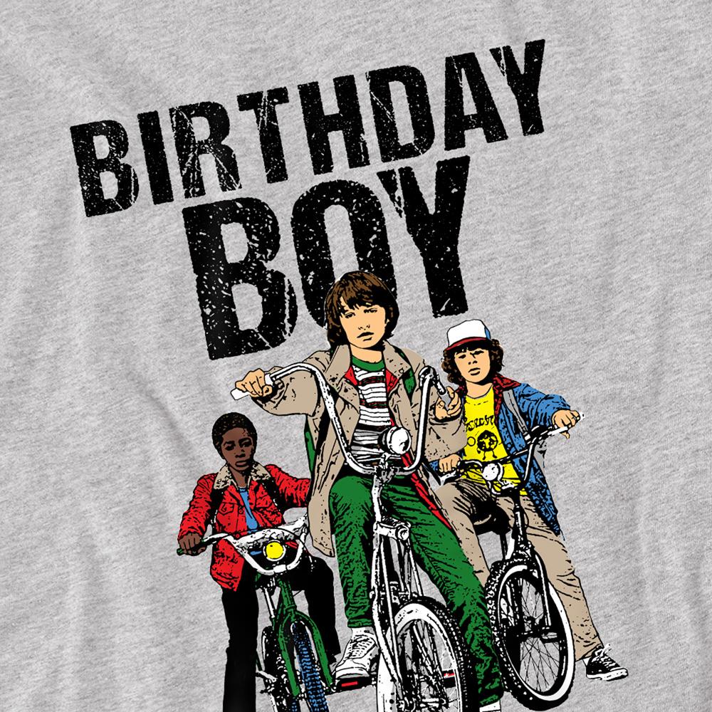 Athletic Heather - Back - Stranger Things Childrens-Kids Birthday Boy Bike T-Shirt
