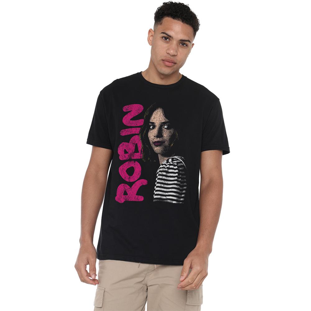 Black - Back - Stranger Things Unisex Adult Robin Neo Homage T-Shirt