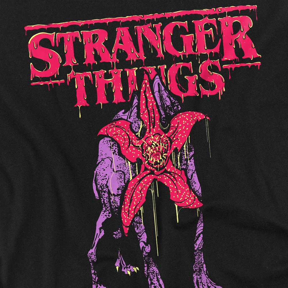 Black - Back - Stranger Things Unisex Adult Demodog Drip Long-Sleeved T-Shirt