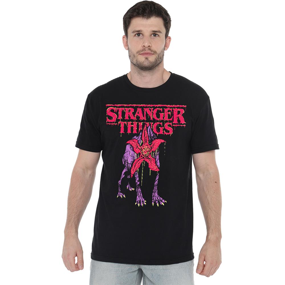 Black - Back - Stranger Things Unisex Adult Demodog Drip T-Shirt