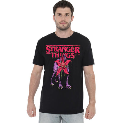 Black - Back - Stranger Things Unisex Adult Demodog Drip T-Shirt
