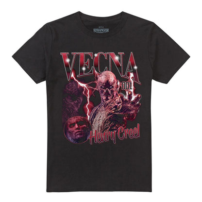 Black - Front - Stranger Things Unisex Adult Henry Creel Vecna Homage T-Shirt