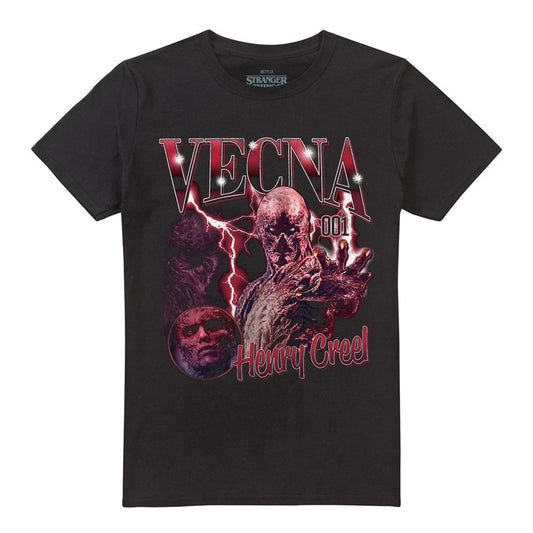 Black - Front - Stranger Things Unisex Adult Henry Creel Vecna Homage T-Shirt
