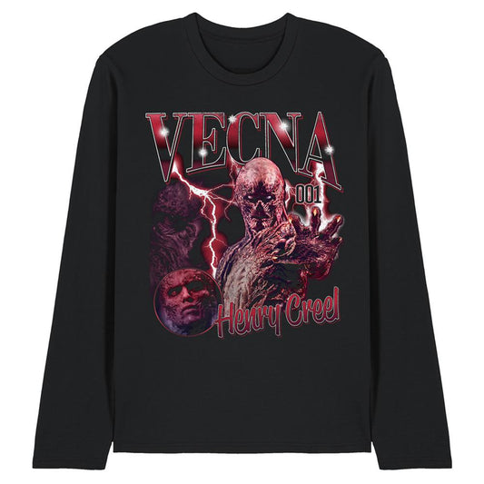 Black - Front - Stranger Things Unisex Adult Henry Creel Vecna Homage Long-Sleeved T-Shirt