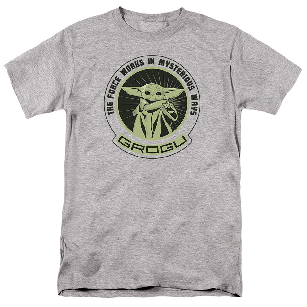 Sports Grey - Front - Star Wars Mandalorian Mens Mysterious Ways Grogu Heather T-Shirt
