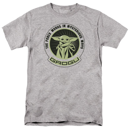 Sports Grey - Front - Star Wars Mandalorian Mens Mysterious Ways Grogu Heather T-Shirt