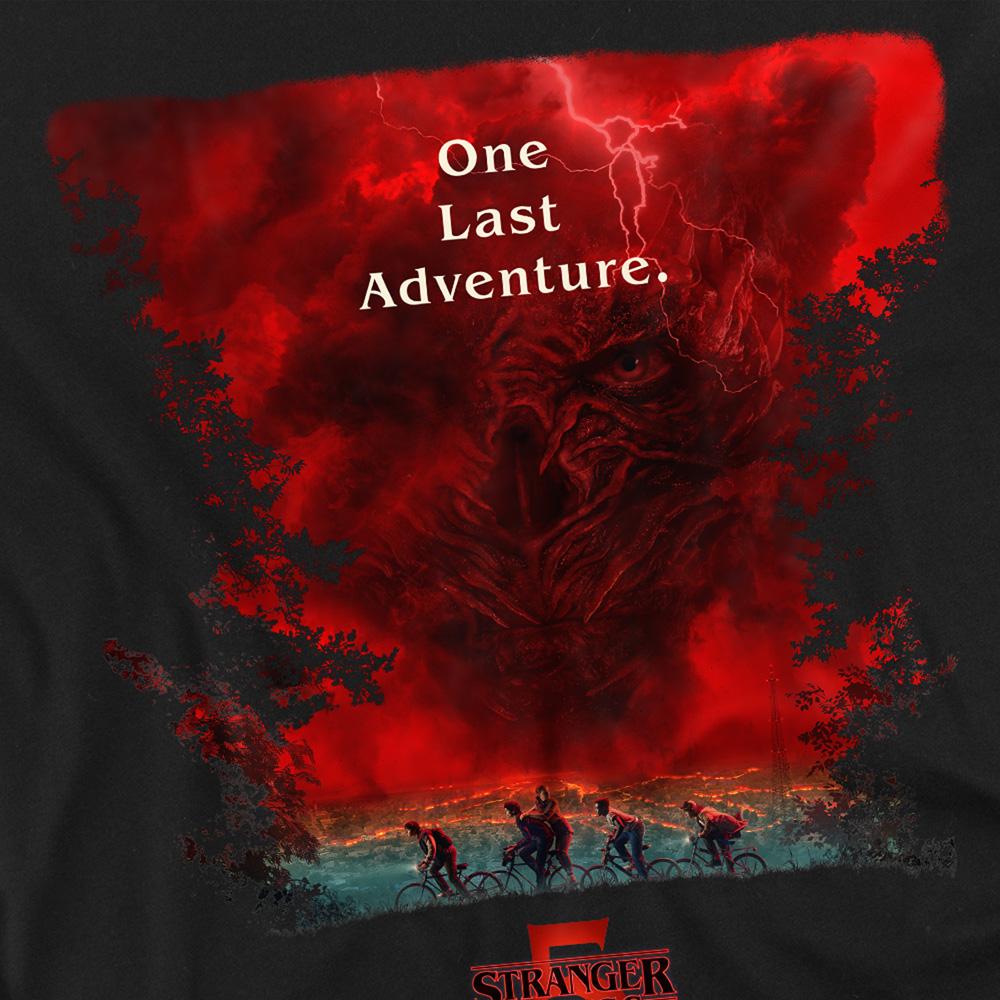 Black - Back - Stranger Things 5 Unisex Adult Vecna Clouds Poster Long-Sleeved T-Shirt