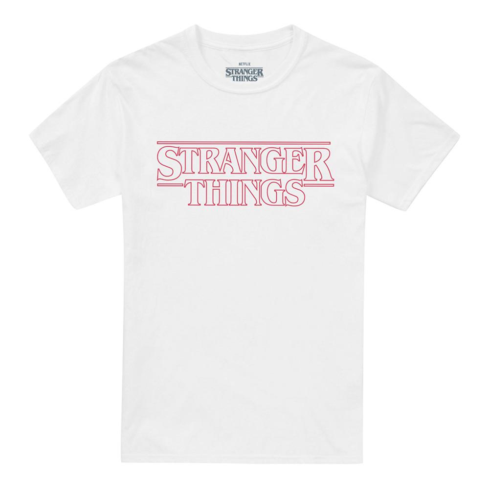 White - Front - Stranger Things Unisex Adult Grid Back Print T-Shirt
