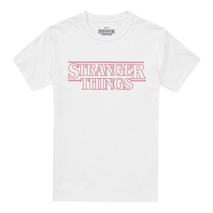 White - Front - Stranger Things Unisex Adult Grid Back Print T-Shirt