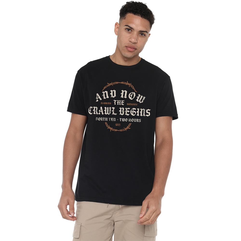 Black - Lifestyle - Stranger Things Unisex Adult The Crawl Begins T-Shirt