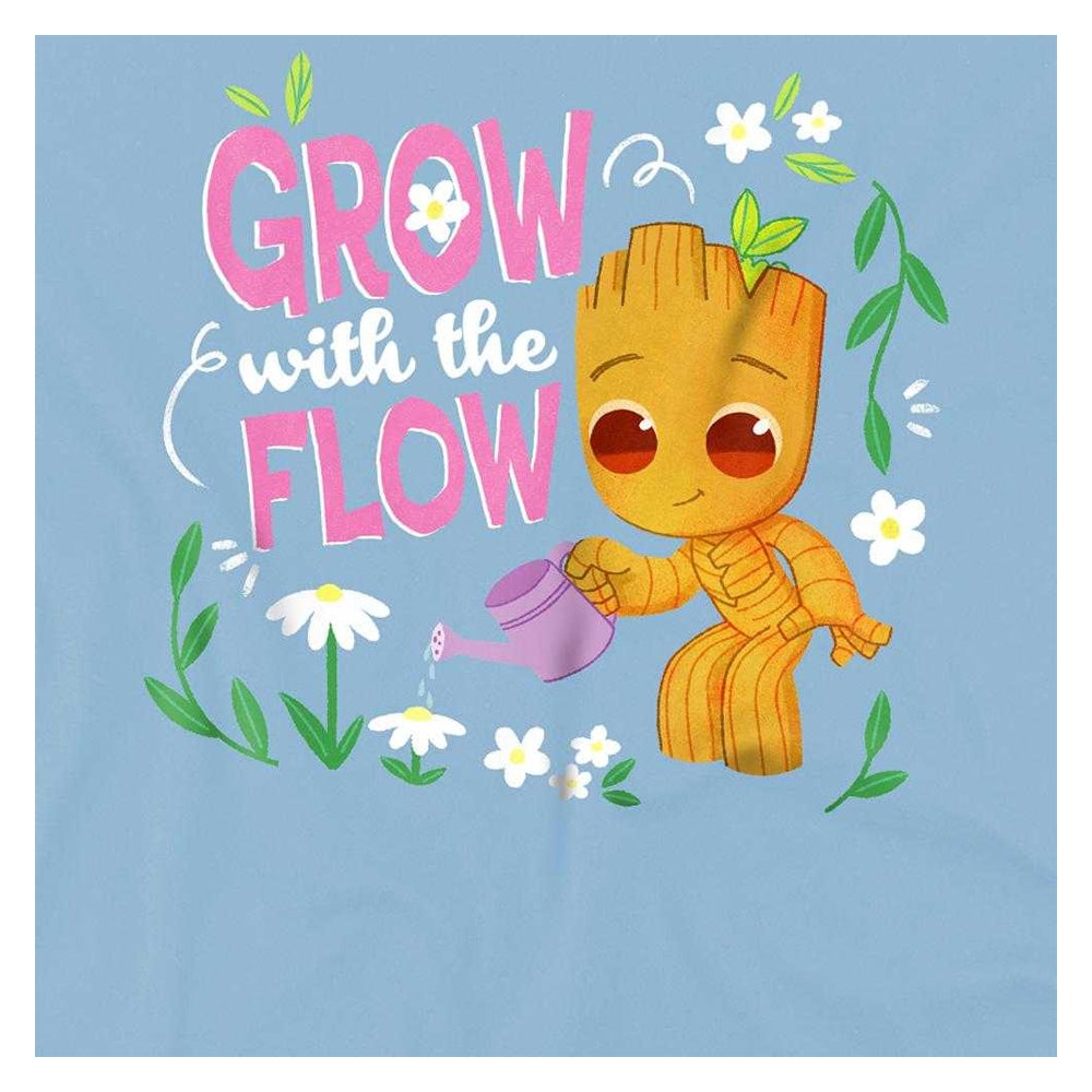 Light Blue - Side - Guardians Of The Galaxy Childrens-Kids Grow With The Flow Groot Sweatshirt