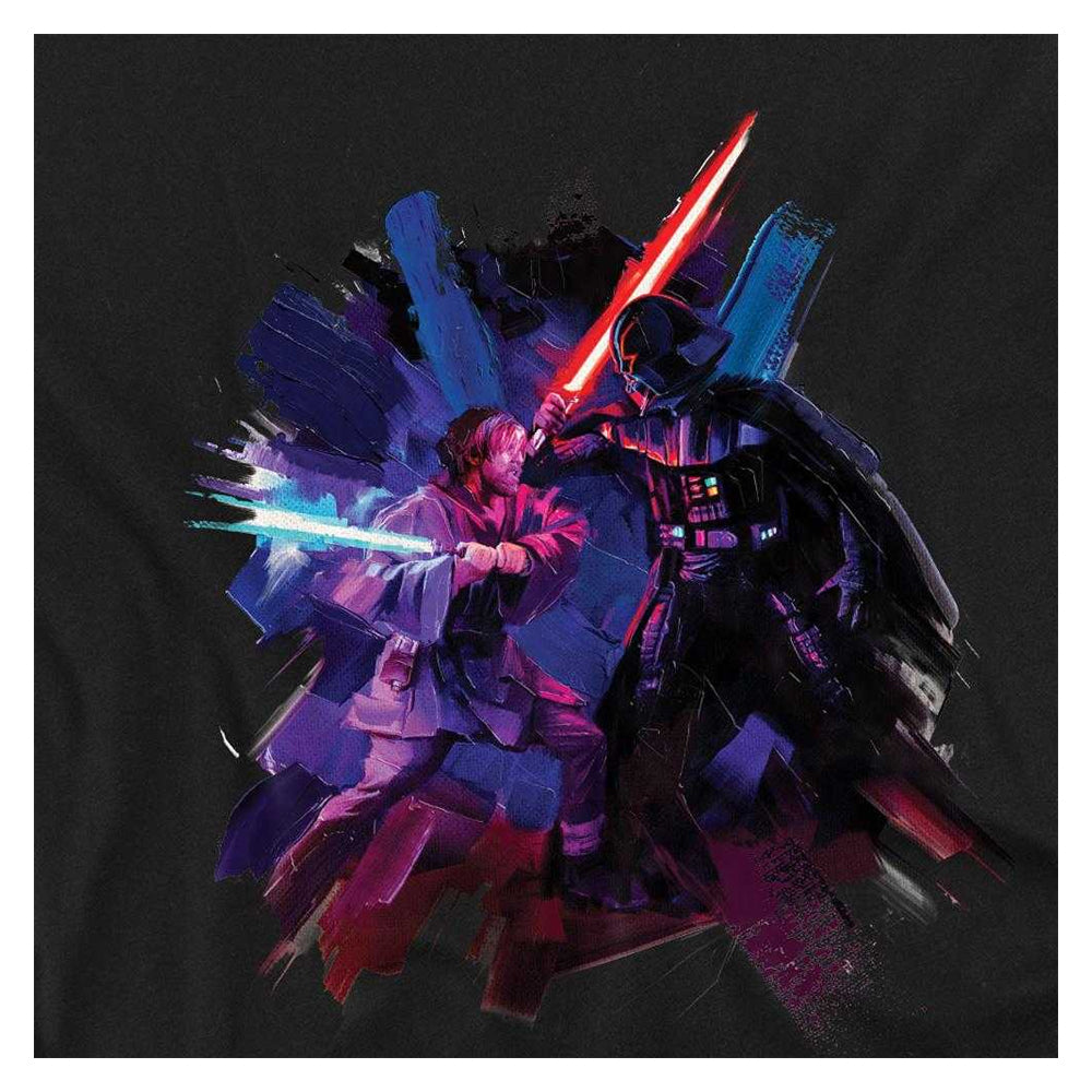 Black - Side - Star Wars: Obi-Wan Kenobi Childrens-Kids Darth Vader Painted Sweatshirt
