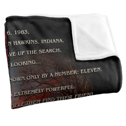 Black-Multicoloured - Back - Stranger Things Upside Down Silky Poster Supersoft Throw