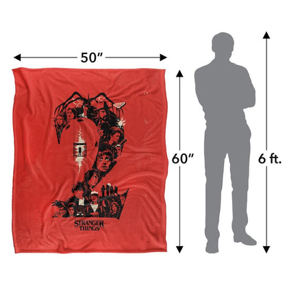 Red-Black - Side - Stranger Things Chapter 2 Silky Poster Supersoft Throw