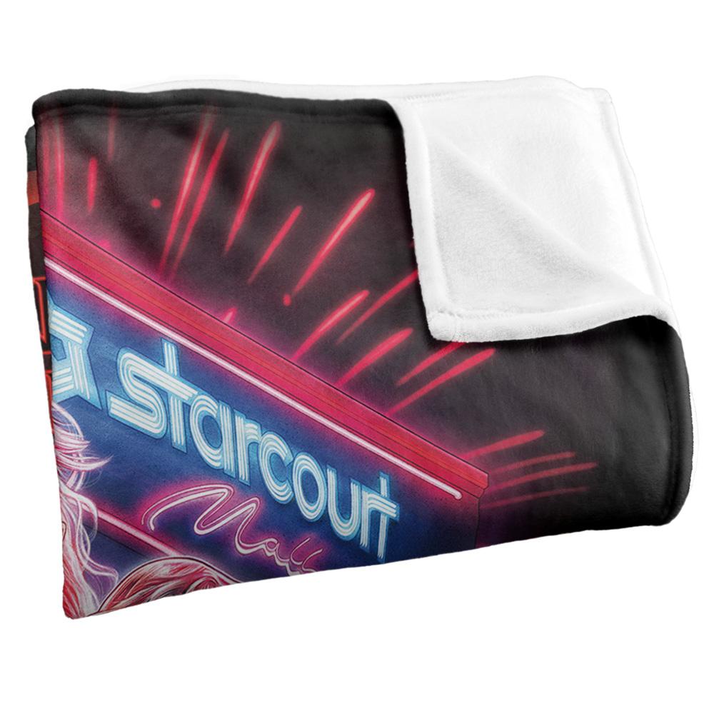 Black-Multicoloured - Back - Stranger Things 3 Silky Poster Supersoft Throw