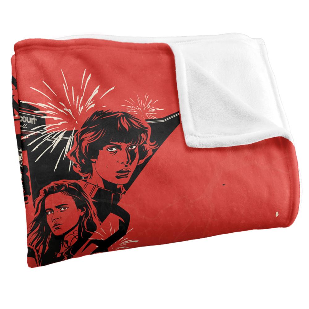 Black-Red - Back - Stranger Things Chapter 3 Silky Poster Supersoft Throw