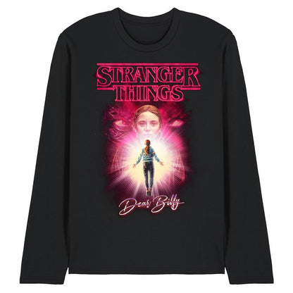 Black - Front - Stranger Things Unisex Adult Dear Billy Long-Sleeved T-Shirt