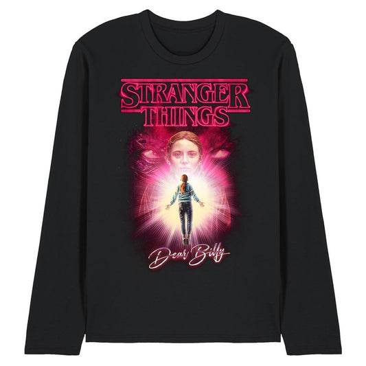 Black - Front - Stranger Things Unisex Adult Dear Billy Long-Sleeved T-Shirt